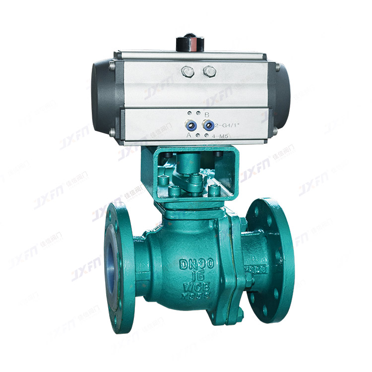 Q641F46-16C 氣動(dòng)襯氟法蘭球閥-型號(hào)